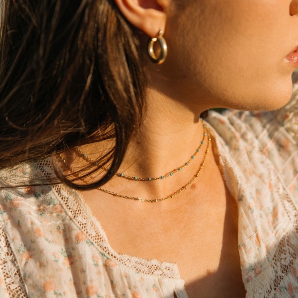 Little Sky Stone Azure Layered Necklace Set - Picture 2 of 5